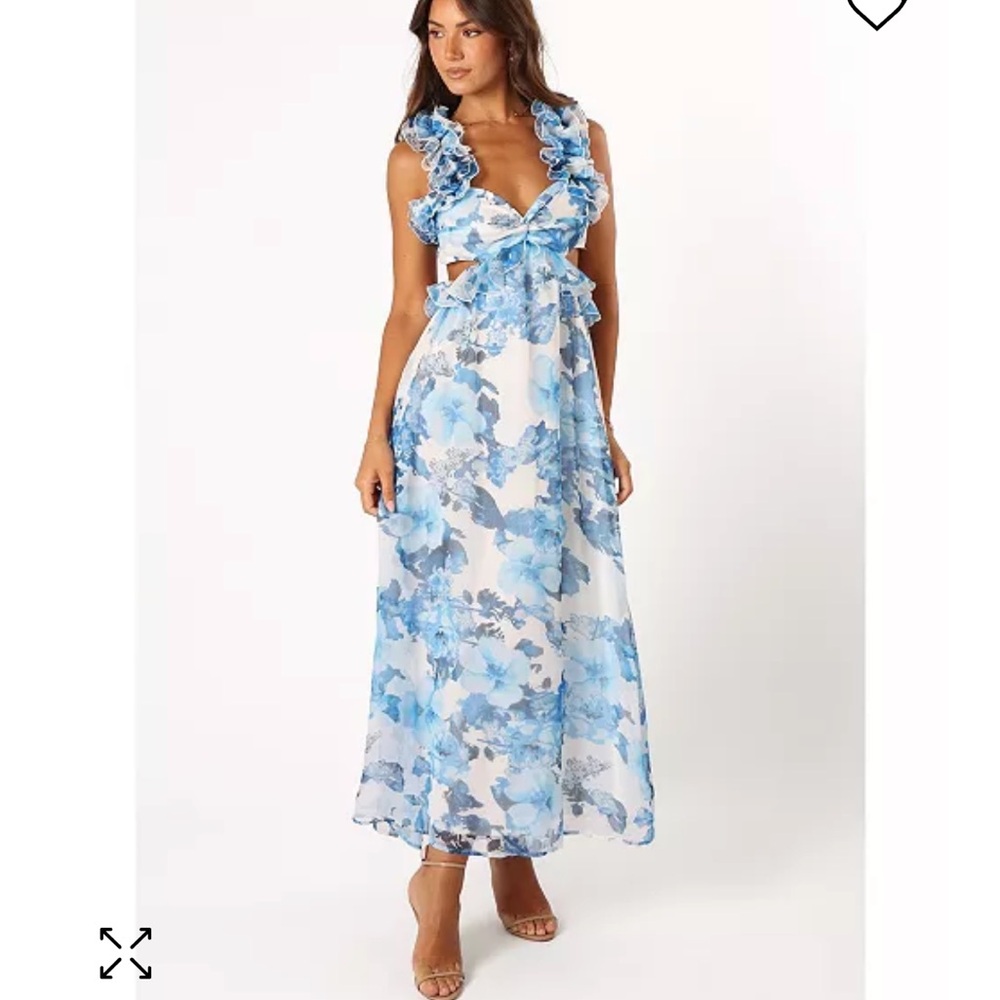 Women's Lucah Frill Shoulder Maxi Dress Petal and Pup dress